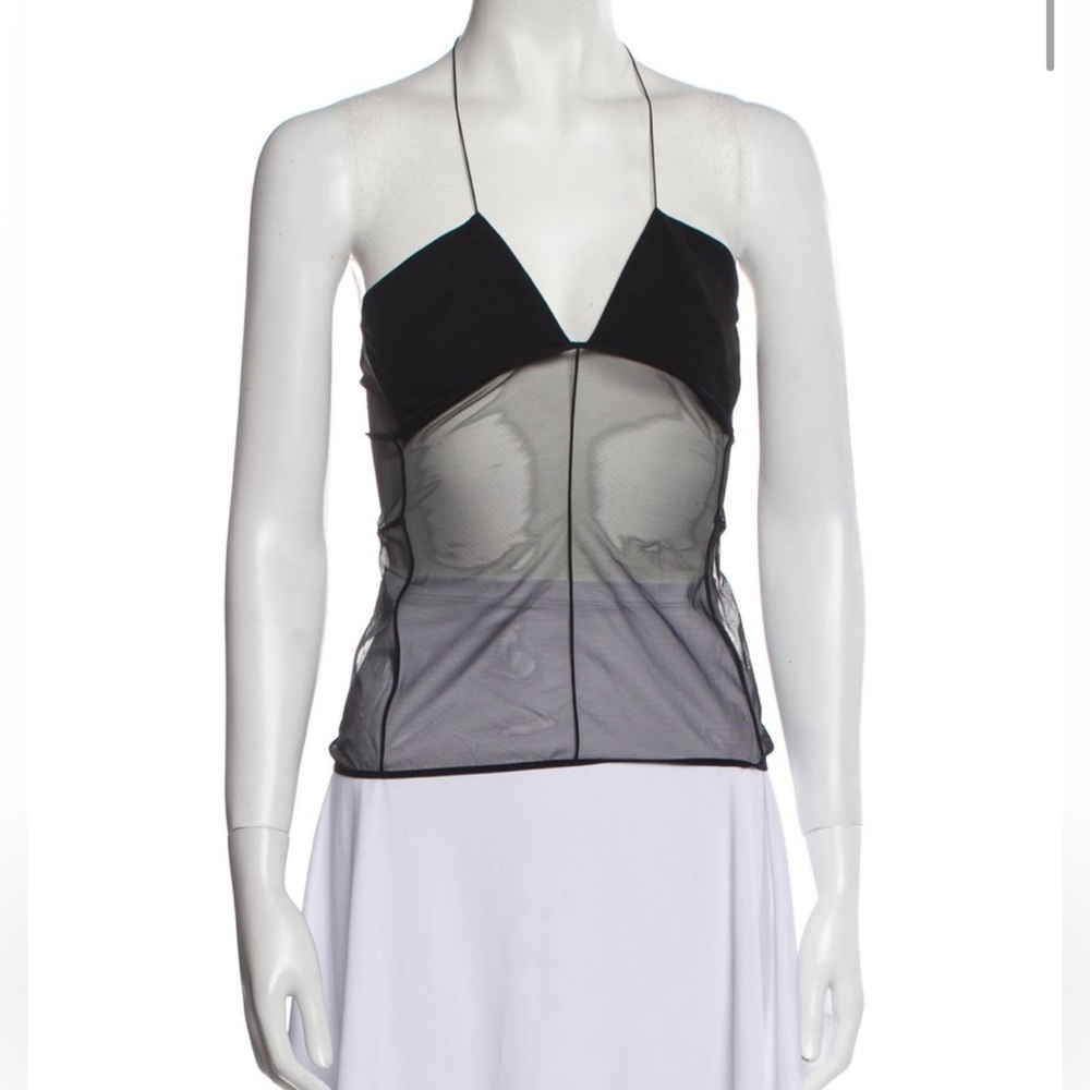 halter neck sheer top